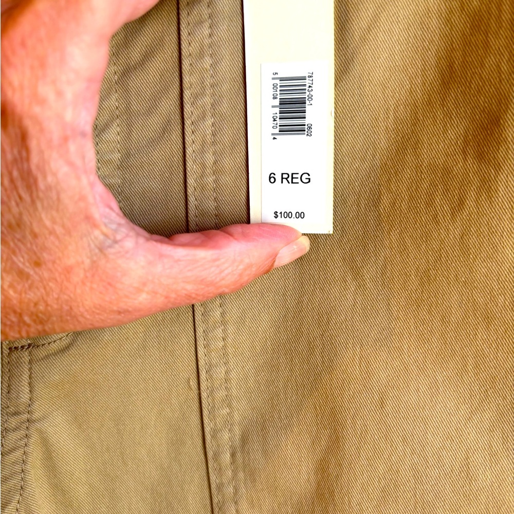 NWT Banana Republic Mid-Rise Slim Cargo Cotton Pant in Khaki Tan Size 6 copy - Picture 10 of 11
